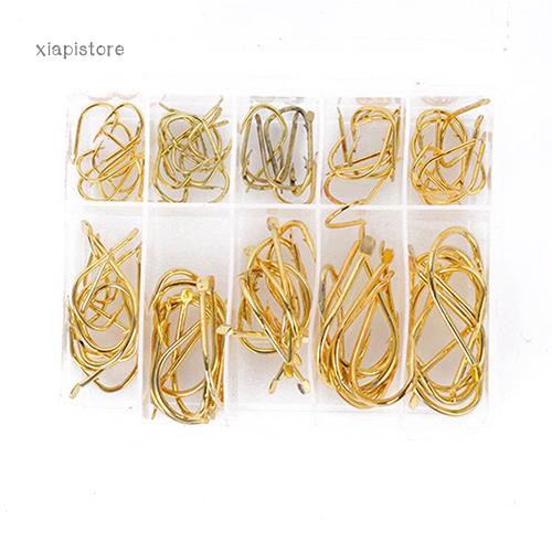 100 lưỡi câu cá kim loại kích thước #3/#12