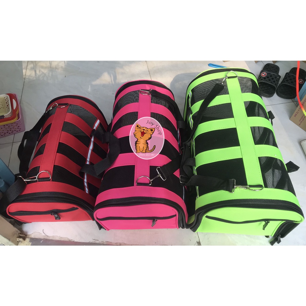 [MÀU NGẪU NHIÊN] TÚI LƯỚI SỌC MÀU VẬN CHUYỂN MÈO