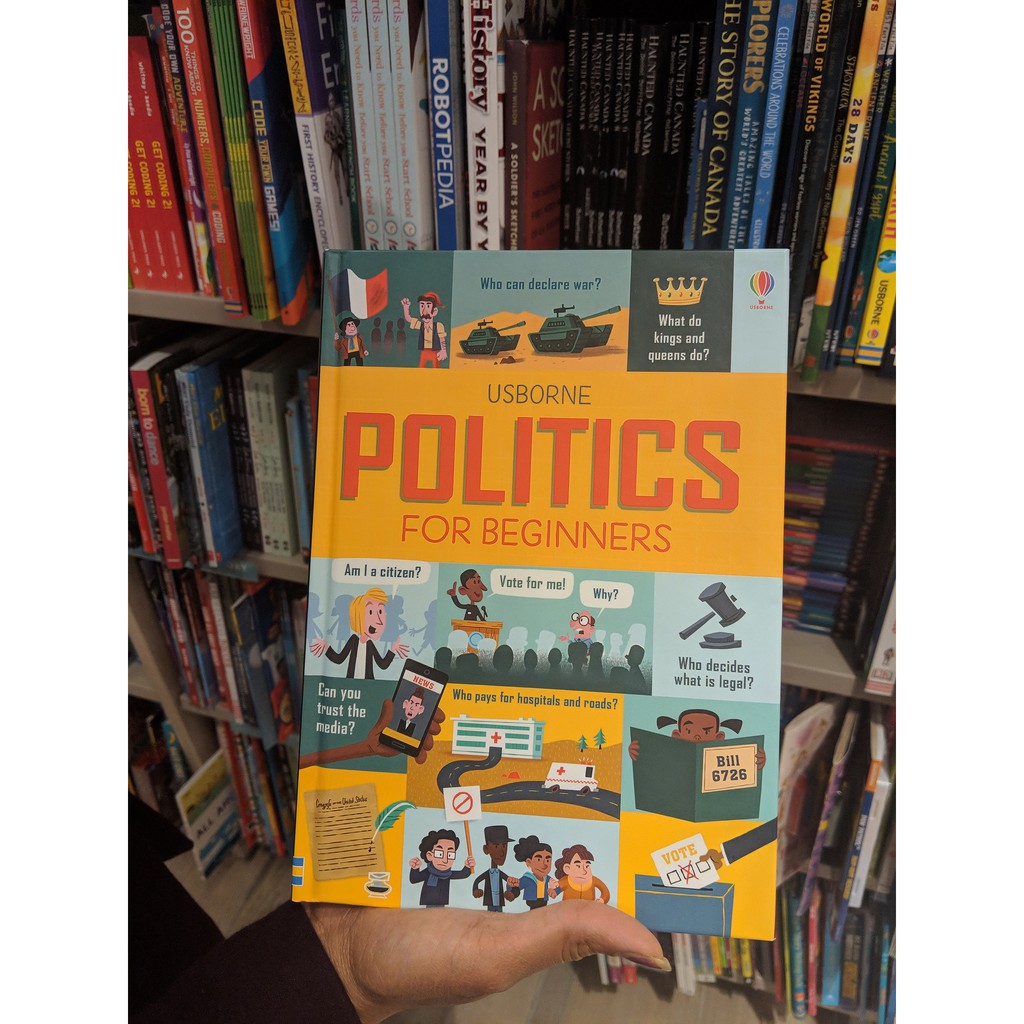 Sách tiếng anh Politics for Beginers Usborne dành cho trẻ em, thiếu nhi, người học ngoại ngữ, học sinh trung học