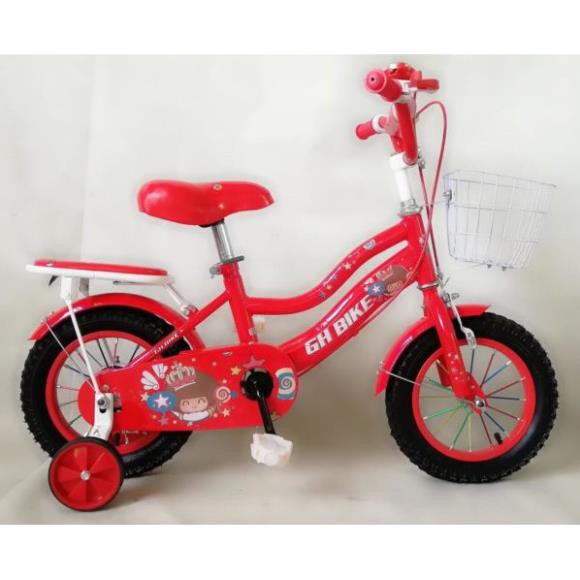 [0902 939 805] Xe Đạp Trẻ Em 12 Inch GH Bike 2 Ống bé 2 đến dưới 4 tuổi chạy có bánh phụ