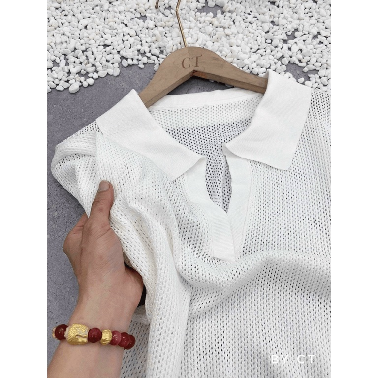 (Mẫu Mới) Áo Cổ Bẻ Có Lỗ HOT Cho Các Chị Em UP Valentina Shop