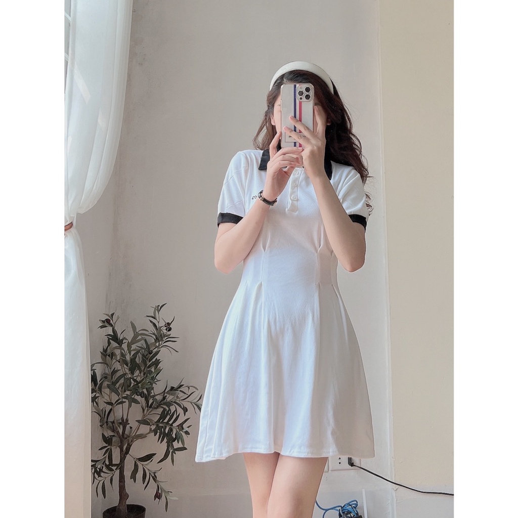 Váy Thun Polo Cosmos Basic 💙 HD Clothings 💙 Đầm cộc tay cổ bẻ đuôi cá, thiết kế đơn giản, kiểu dáng trẻ trung, nâng động