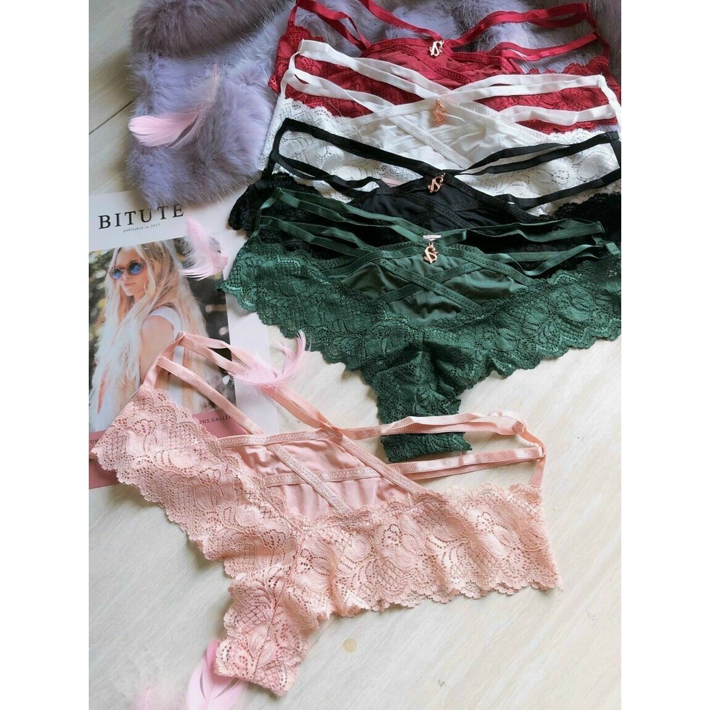 Quần lót lọt khe ren 4 dây chéo