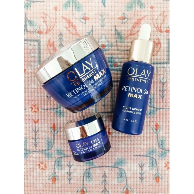 [Hàng Mỹ]Tinh Chất Serum Dưỡng Da Ban Đêm Olay Retinol 24 Max Night Serum 40ml