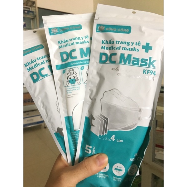 KHẨU TRANG DC MASK KF94 -4 lớp( Túi 5 chiếc)