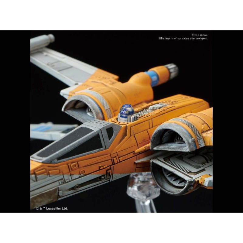 MÔ HÌNH LẮP RÁP 1/144 poe's x-wing fighter &amp; x-wing fighter