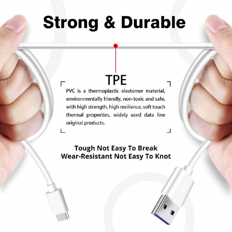 Dây cáp sạc nhanh Ankndo USB Type C 5A chất lượng cao cho điện thoại Huawei/Xiaomi/Samsung