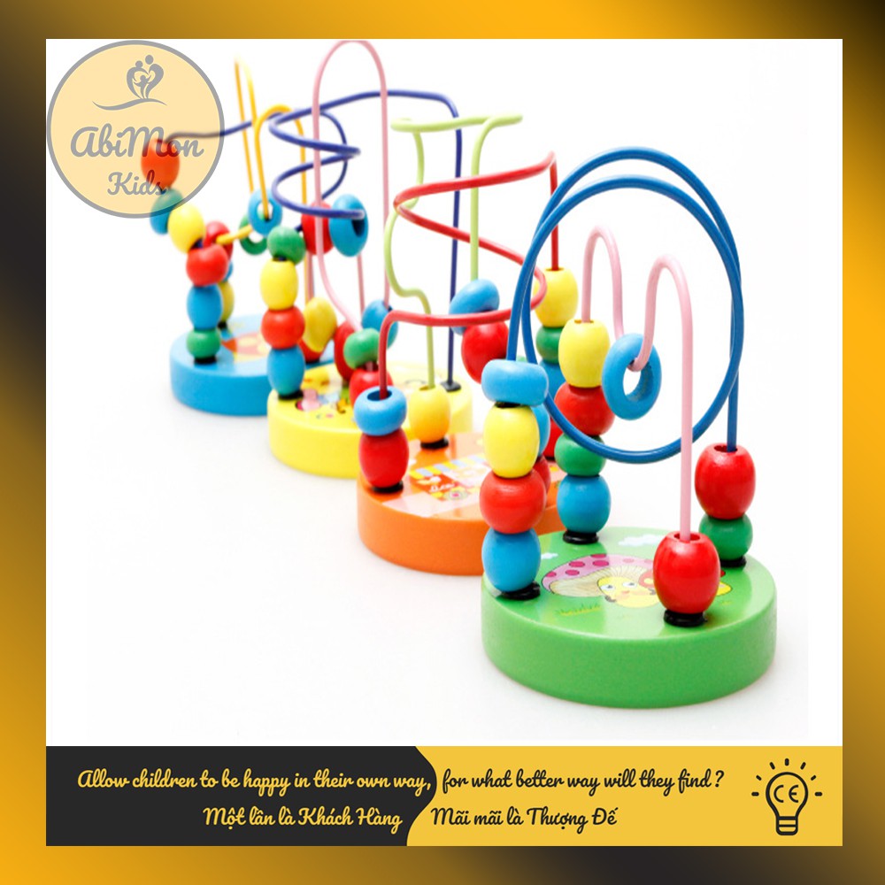 🌻 Bộ Luồn Hạt Bằng Gỗ Cho Bé ☘️ Montessori cao cấp ✨