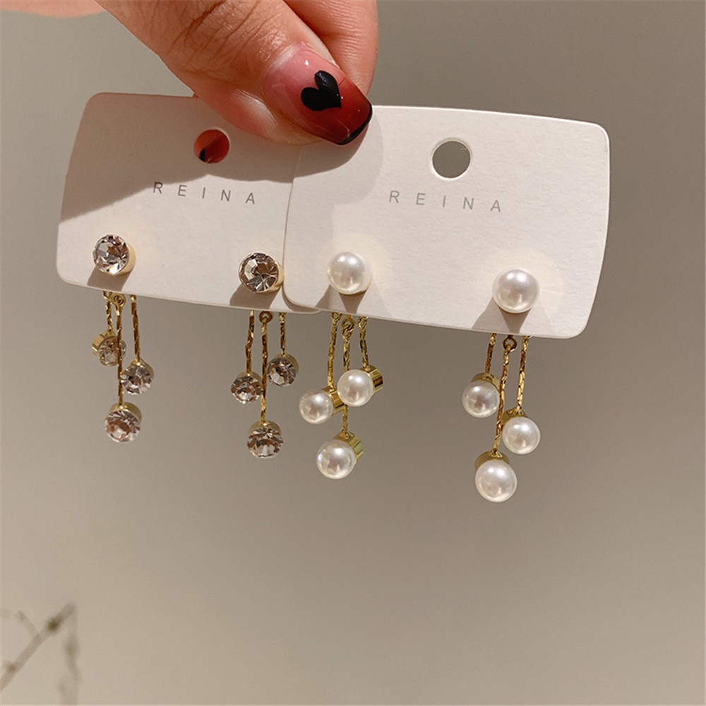 Khuyên Tai Đính Đá Và Hạt Ngọc Trai Thời Trang Dành Cho Nữ