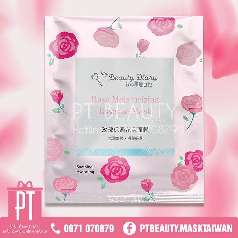 Miếng lẻ Mặt nạ My Beauty Diary Hoa Hồng dưỡng ẩm da