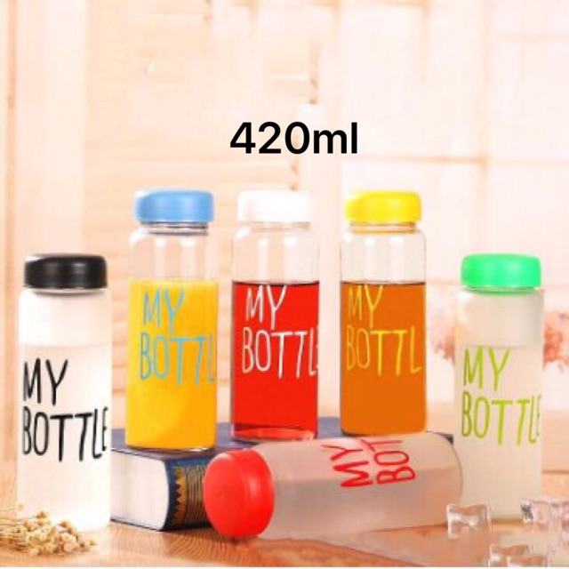 Bình nước chai thuỷ tinh binh thuy tinh detox xinh xinh