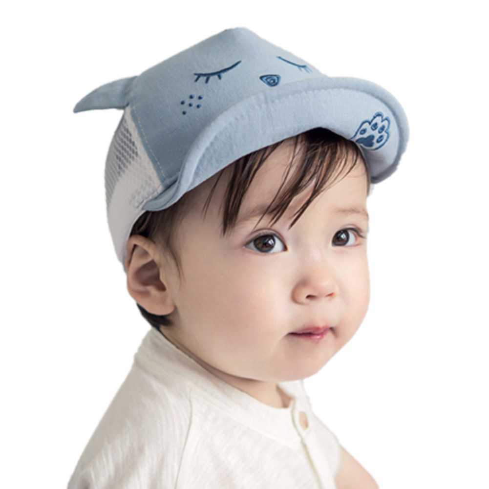 Mũ lưỡi trai chất Cotton hoạ tiết hoạt hình phong cách bóng chày cho bé