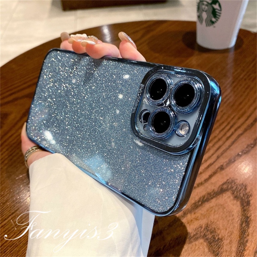 Ốp Điện Thoại TPU Dẻo Trong Suốt Đính Sequin Lấp Lánh Sang Trọng Cho iPhone 13 12 11 Pro Max X XR Xs SE 2020 8 7 Plus