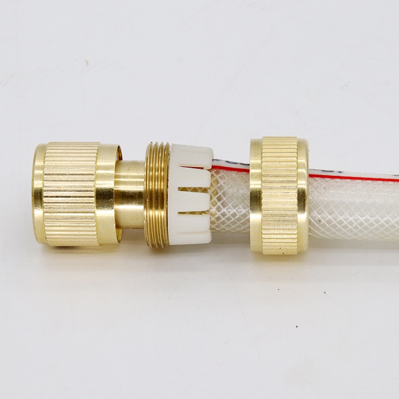 Khớp nối nhanh ống nước chất liệu đồng thau dùng cho ống phi 12, phi 14, phi 16 lắp đặt dễ dàng KC109T