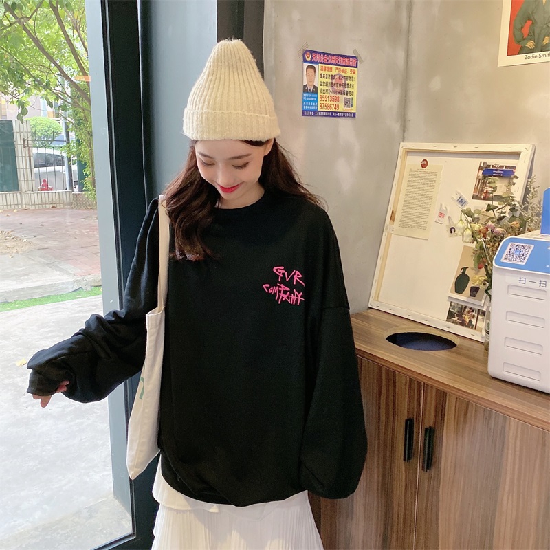 áo nỉ  sweater phong cách Hàn Quốc dài tay nữ ulzzang Cao Cấp | BigBuy360 - bigbuy360.vn