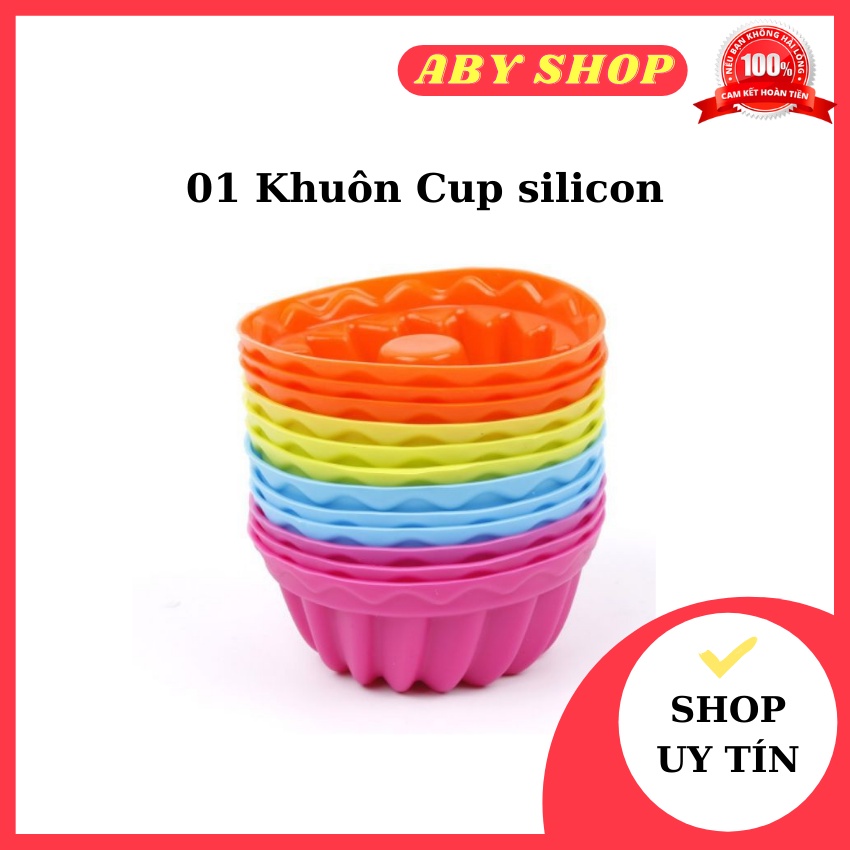01 Khuôn Cup silicon ⚡ HÀNG LOẠI 1 ⚡1 cái khuôn silicon mẫu chiffon mềm mại dễ đổ,  dễ lấy thành phẩm