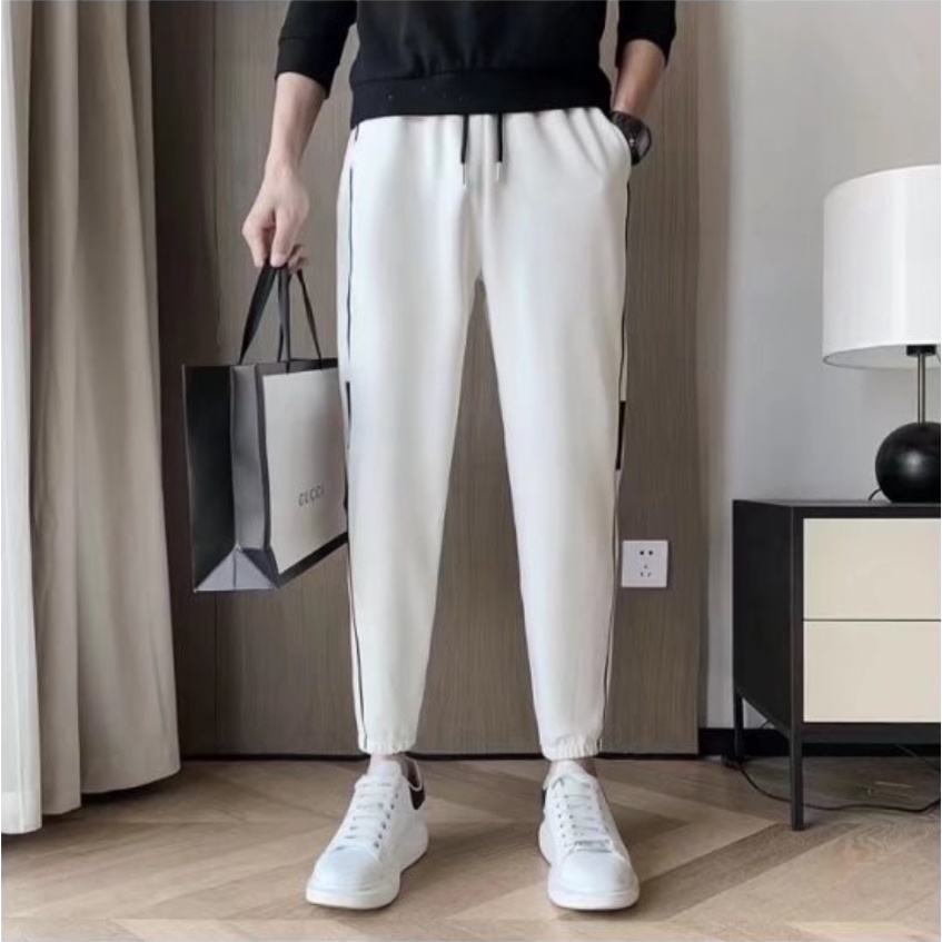 Quần Jogger nam Kẻ Sọc Đơn Giản Thời Trang quần tây Unisex Phong Cách Hàn Quốc quần sọc