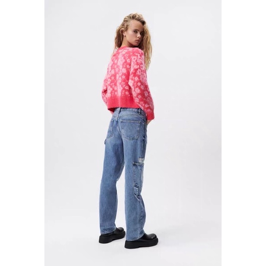 Áo len hoa lông thỏ Zarraa dư sịn