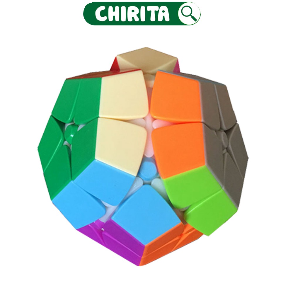 Rubik MEGAMINX 2x2 KHÔNG VIỀN - Rubik Biến Thể, Khối rubik Trơn Mượt, Đồ Chơi Trẻ Em CHIRITA