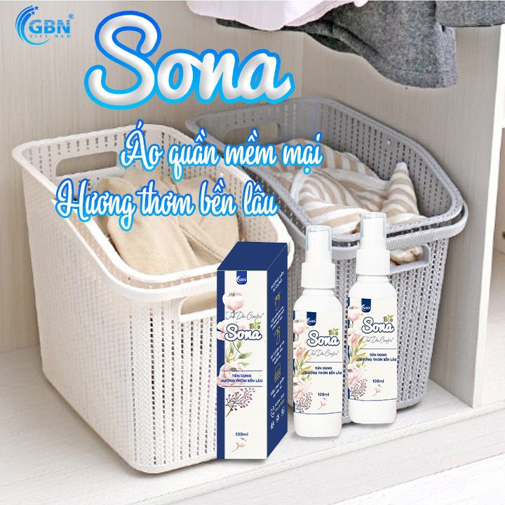 Combo 3 chai xả vải khô sinh học SoNa - Hương Comfort