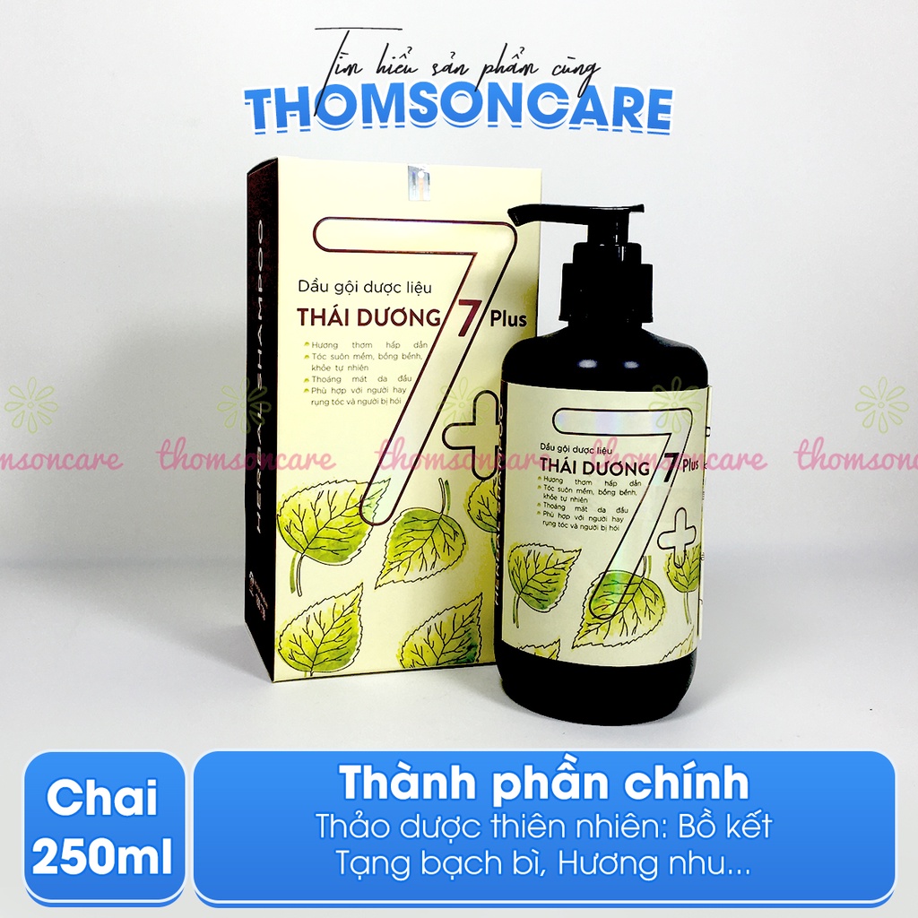Dầu gội Thái dương 7 Plus từ thảo dược - chái có vòi tiện lợi, ngăn ngừa gàu, dưỡng ẩm