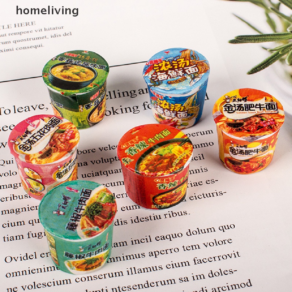 Set 5 Mô Hình Mì Ăn Liền Tỉ Lệ 1 / 12 Trang Trí Nhà Búp Bê