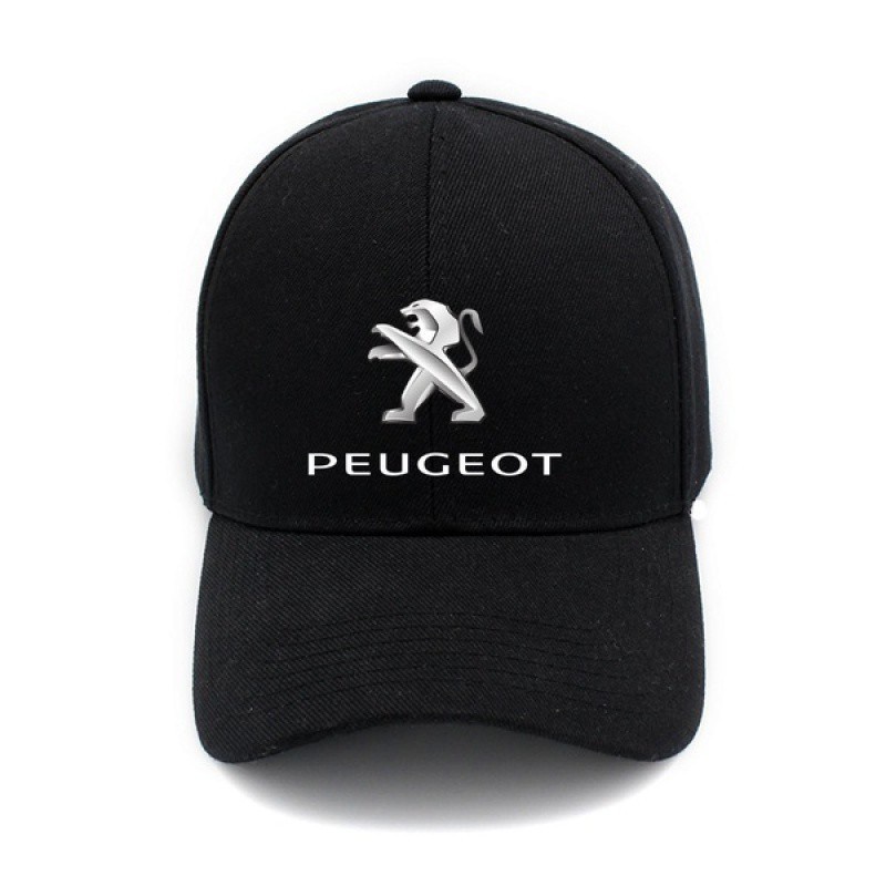 Mũ lưỡi trai chất liệu cotton in logo xe hơi Peugeot thời trang cho nam nữ