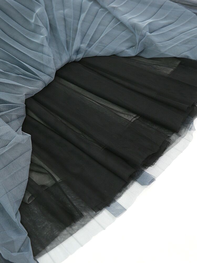 Chân váy loang xếp li công chúa quảng châu dáng dài