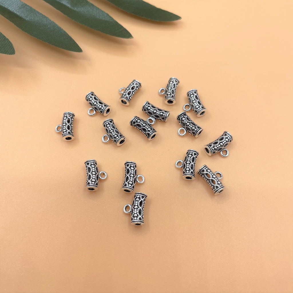 Charm móc treo dạng ống dài - Charm Bạc 925 - Mã CA845