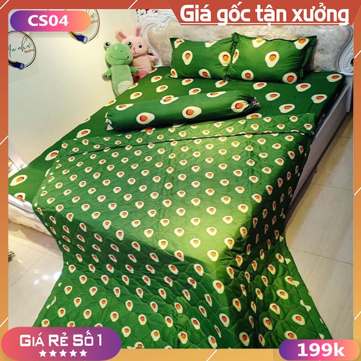 Trọn Bộ 5 món Chăn Ga Gối Với Đa Dạng Mẫu Mã  Mới Nhất Chất Liệu Cotton Poly, Chăn Ga Giá Rẻ Phù Hợp Thời Tiết Mùa Hè