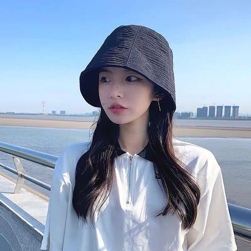 Mũ bucket cao cấp nón tai bèo nữ vải xô dạng gân chất Cotton chống nắng, nhẹ, thoáng mát- B32B32i