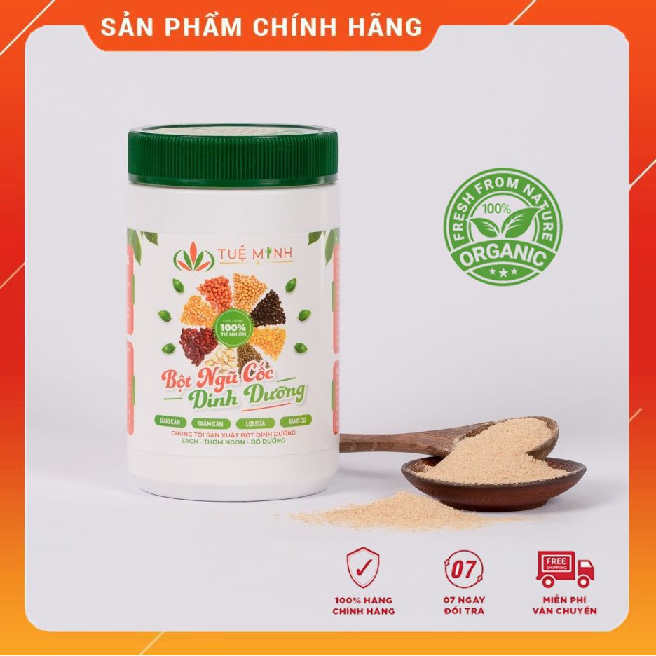 [HÀNG CHUẨN] 0.5Kg Bột Ngũ Cốc Tuệ Minh 12 Loại Hạt Xưởng Nhà Làm Có Đầy Đủ Giấy ATVSTP