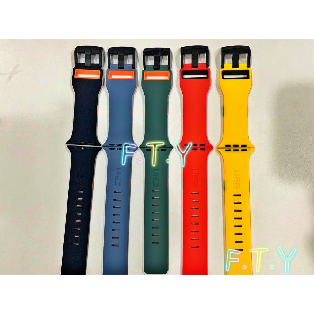 Dây đeo đồng hồ UAG hai tông màu bằng silicon thời trang cho Apple Watch 38/40mm 42/44mm 1/2/3/4/5