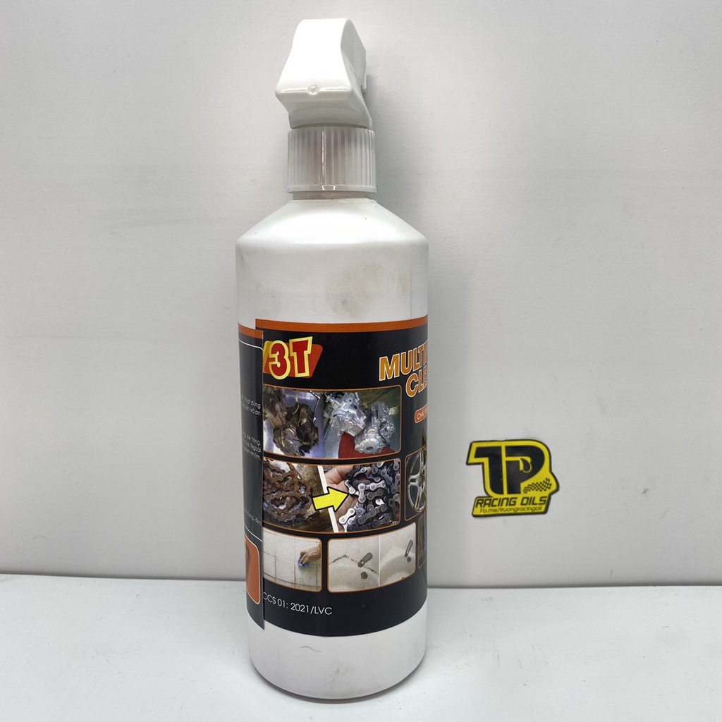 Dung dịch làm sạch cổ bô, tẩy rỉ séc, ố vàng trên mâm xe, lốc máy, rửa đa năng 3T 500ml không hại chi tiết nhựa, cao su