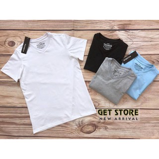 Áo thun cổ tim Pull & Bear - Vải dư chính hãng