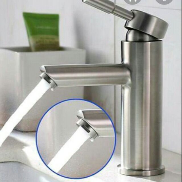 Vòi lavabo nóng, lạnh inox 304 cao cấp