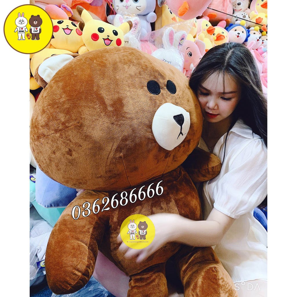 Gấu bông Brown màu Nâu size 1m1-1m3 - Đồ chơi quà tặng Hot Trend - Xưởng gấu bông Việt Nam