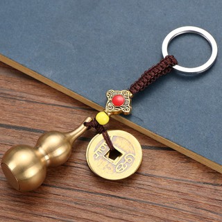 MÓC KHÓA PHONG THỦY HỒ LÔ 5 ĐỒNG TIỀN HOÀNG ĐẾ - ĐỒ CHƠI PHONG THỦY