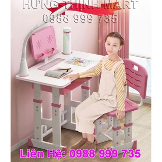 Bàn học sinh chống gù chống cận tặng kèm đèn học