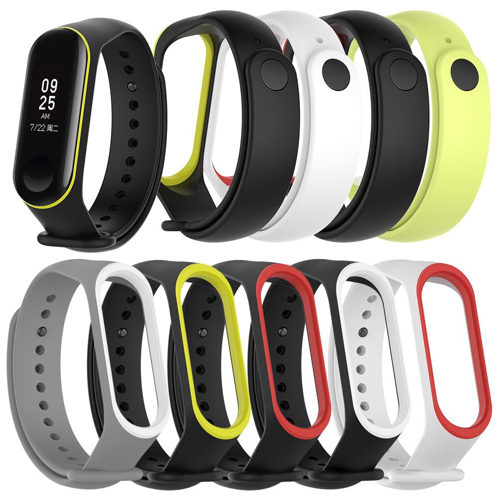 Đồng hồ đeo tay dây đeo silicon mềm cho Xiaomi Mi Band 3