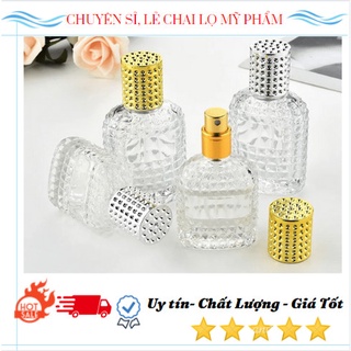 Chai Chiết Nước Hoa Thủy Tinh Nắp Đinh Vàng 30ml