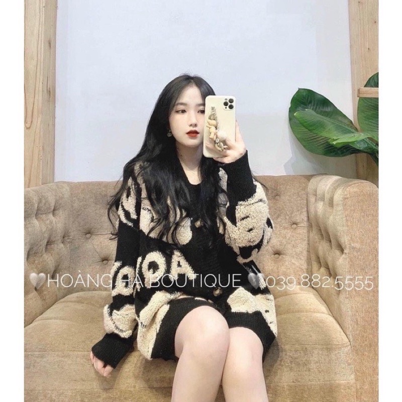 Áo khoác len cardigan Bông thỏ Hàng Quảng Châu loại 1