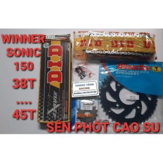 NHÔNG SÊN DĨA WINNER/WINNER X/SONIC 150/CB150 Verza  Sên phốt BAO BÌ MỚI 38-39-40-41-42-43-44-45 Nhông 14T 15T 16T