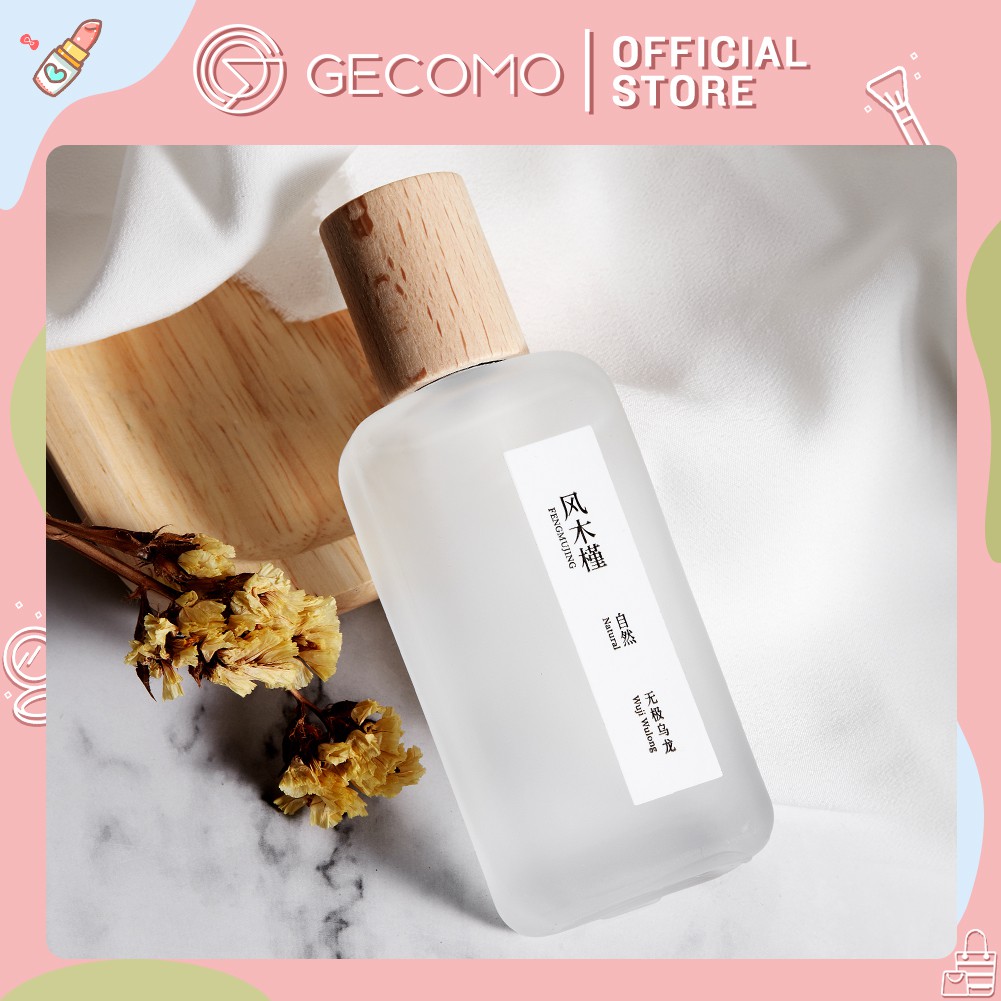 GECOMO Nước Hoa Body Mist  Trà Thơ Mẫu Mới Nắp Gỗ Thân Thủy Tinh Vỏ Mờ Sang Trọng Xịt Thơm 50ML