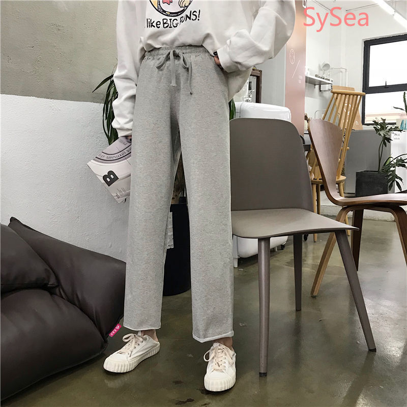 Quần Cotton Ống Rộng Phong Cách Thể Thao Năng Động Dành Cho Nữ