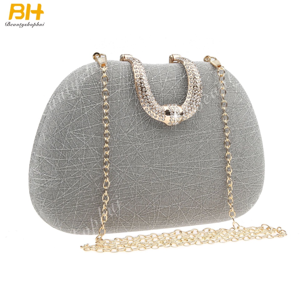 Ví Cầm Tay Dự Tiệc Đính Đá Lấp Lánh Thời Trang Mới 2022