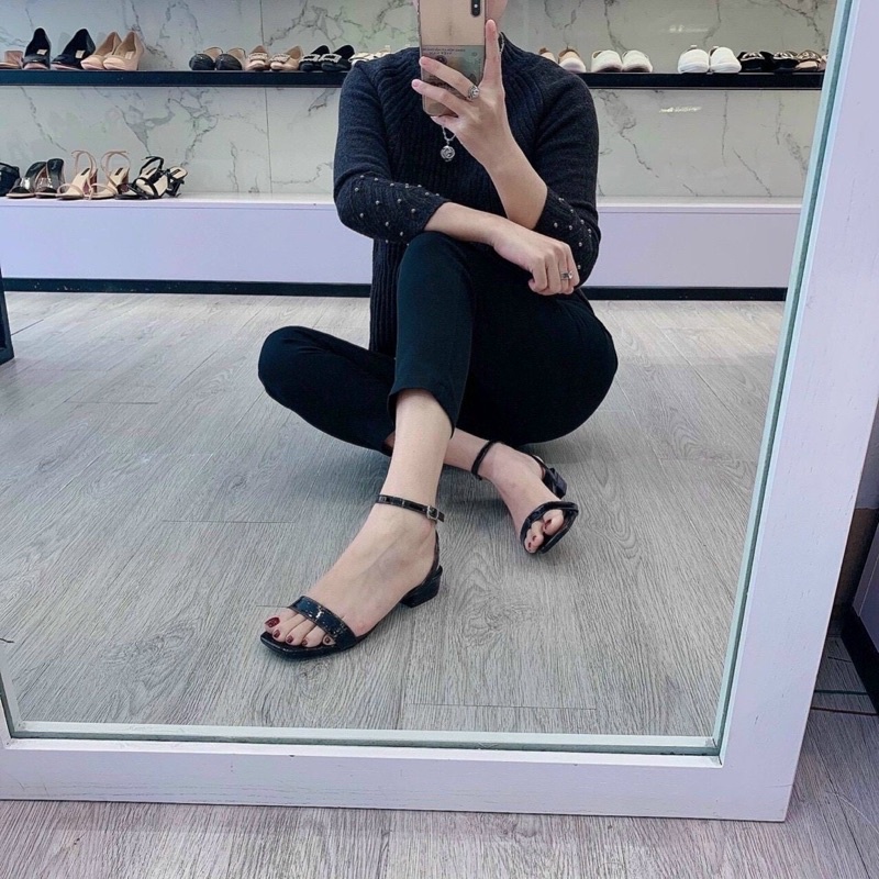 GN1 - Giày sandal nữ quai ngang mảnh đế thấp 2p