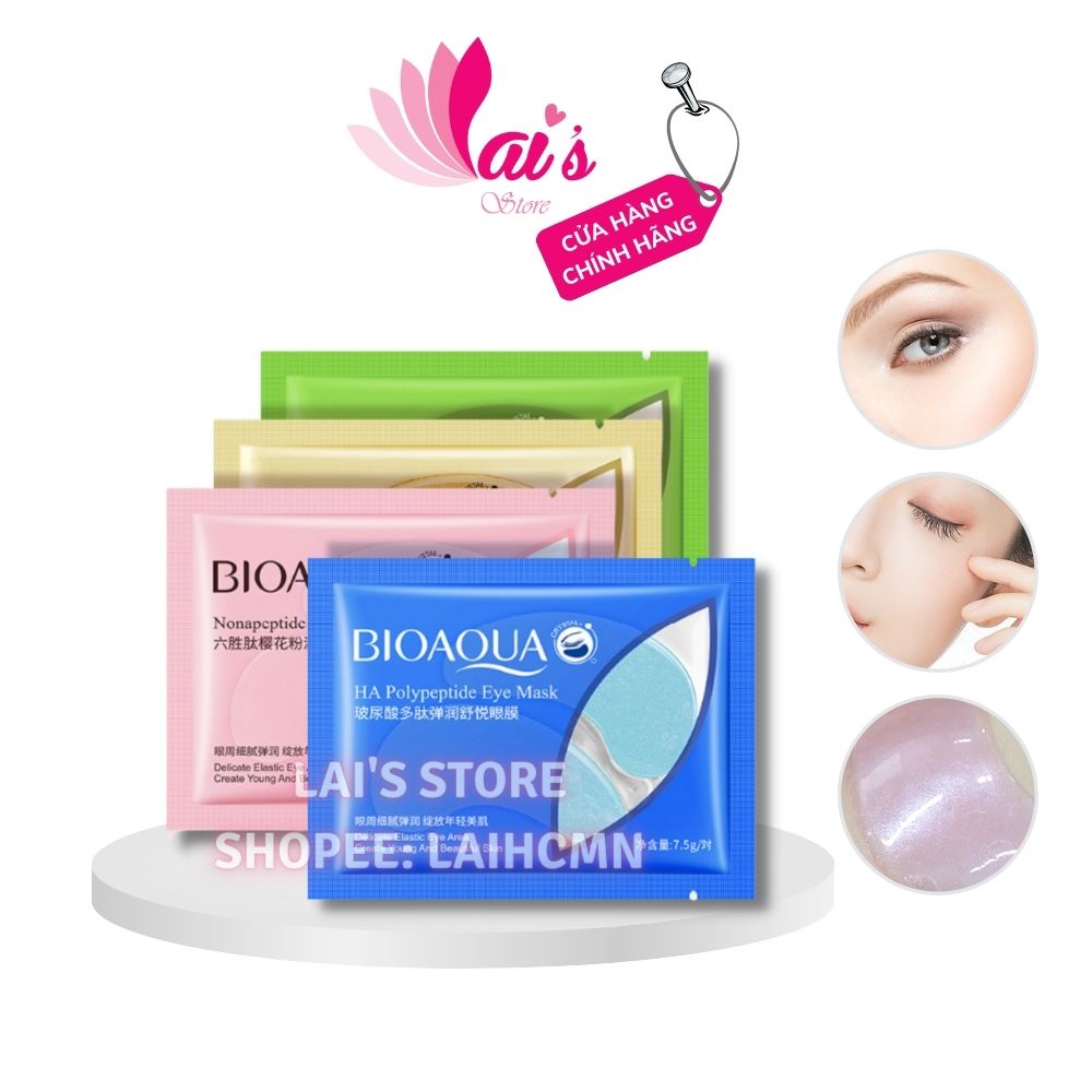 Mặt Nạ Mắt Collagen Bioaqua Loại Bỏ Quầng Thâm Mắt, Dưỡng Ẩm, Làm Mờ Nếp Nhăn, Săn Chắc Da Chính Hãng - LAI'S STORE