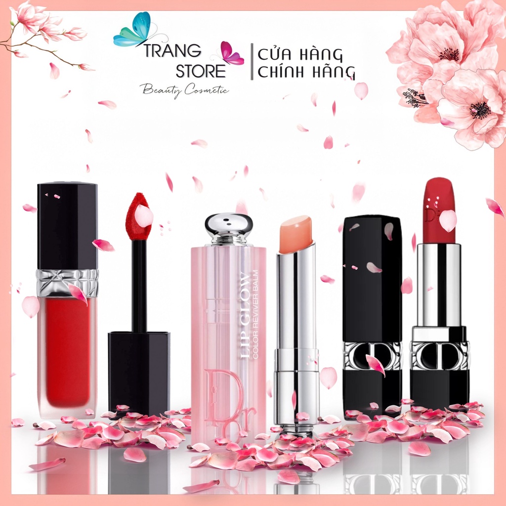 Son Dior Rouge Matte Lipstick, Son dưỡng Dior Addict Lip Glow 2021, Săn Sale Chính Hãng Đủ Bill Bao Check