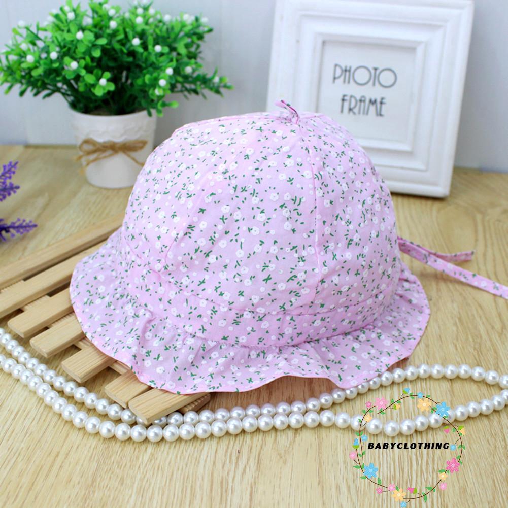 Mũ vành chống nắng dễ thương bằng vải cotton dành cho bé